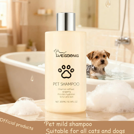 YEGBONG Dog Wash Shampoo: Flea & Mite Killer, Dirt Removal - Anti-Itch, Deodorizing & Moisturizing Formula for Softening Coat