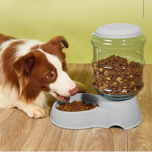 Pet Automatic Feeders Waterer Dog Cat Plastic Drinking Bowl Large Capacity Water Food Dispenser Dog Bowl Home Pets Accessories