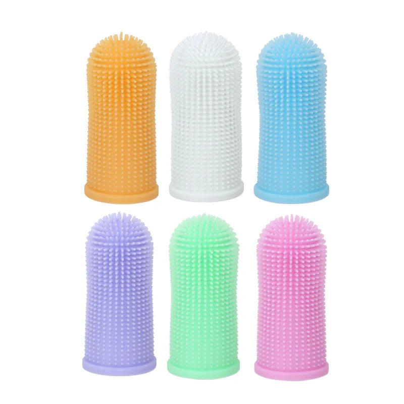Dog Super Soft Pet Finger Toothbrush Teeth Cleaning Breath Care Nontoxic Silicone Tooth Brush Cat Dog Toothbrush Pet Products