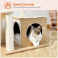 Modern Cat Tree for Indoor Cats Multi-Level Wood Cat Tower with Cozy Condo Hammock Sisal Scratching Posts Kitten House Cat Toys