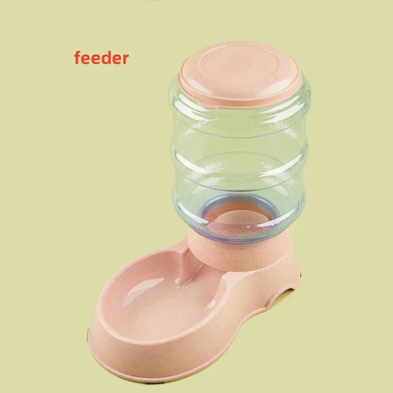 Pet Automatic Feeders Waterer Dog Cat Plastic Drinking Bowl Large Capacity Water Food Dispenser Dog Bowl Home Pets Accessories