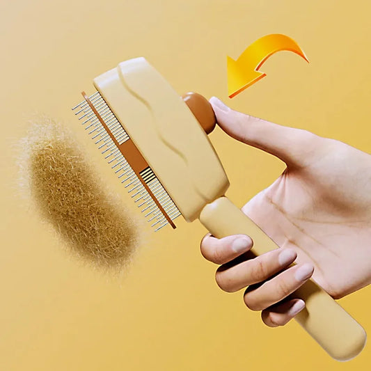 Dog Comb Massage Dog Brush Automatic Pet Hair Remover Self Cleaning Cat Brush Dogs Grooming One Button Hair Comb Pet Products