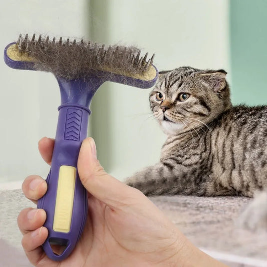 Dog Comb Pet Hair Remover Massage Cat Brush Professional Dog Grooming Brush Stainless Steel Comb for Dogs Hair Knot Opening