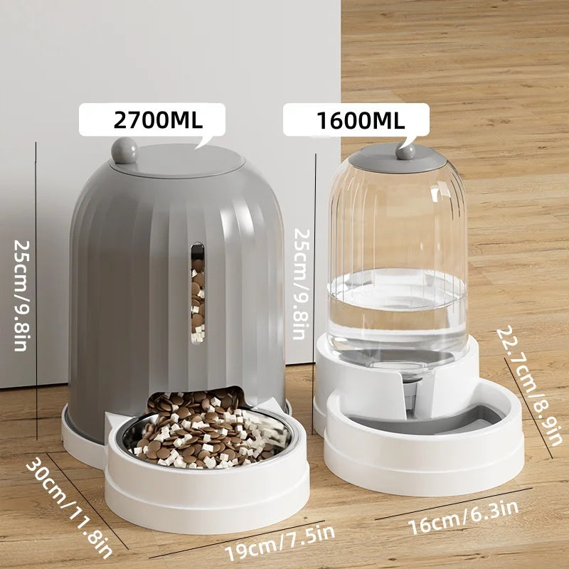 Large-Capacity Pet Automatic Feeding Water Feeder, Dog Feeder, Dog Water Feeder, Cat Feeder, Cat Water Feeder