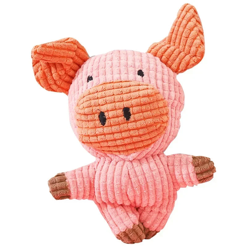 New Pet Toys Plush Dog Teeth Bite Resistant Toys Cute Animal Shape Lion Rabbit Squeaky Toy Dog Toys Interactive Dog Plush