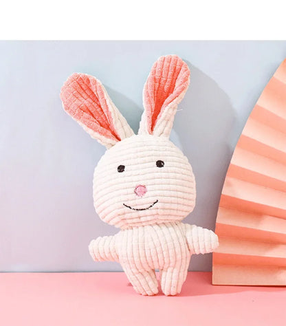 New Pet Toys Plush Dog Teeth Bite Resistant Toys Cute Animal Shape Lion Rabbit Squeaky Toy Dog Toys Interactive Dog Plush