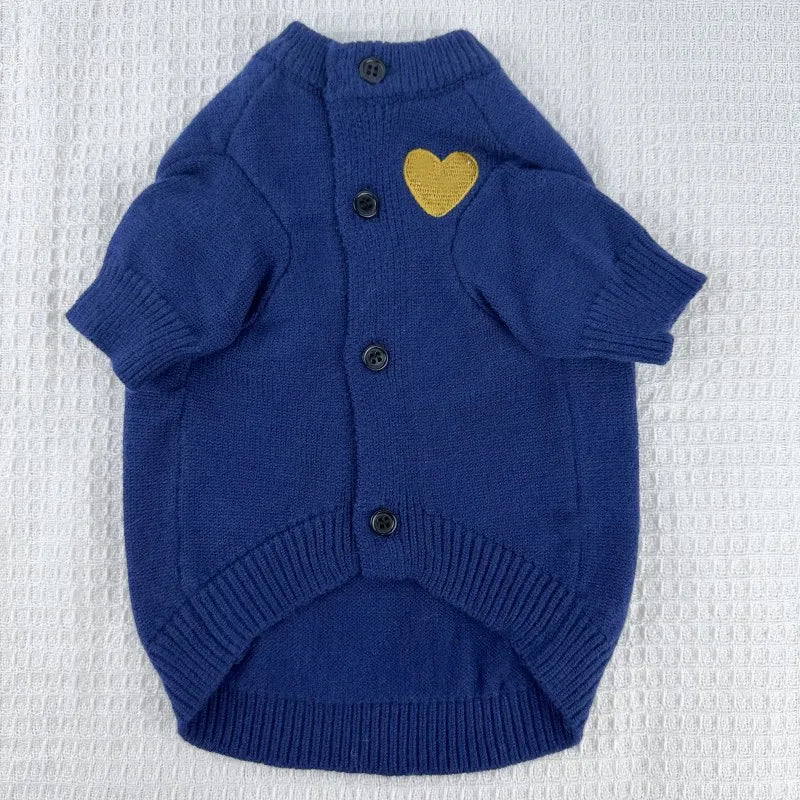 1PC Pet Clothing Spring and Autumn Dog warm Hoodie Love Sweater Suitable for Small and Medium sized Dogs cat pet