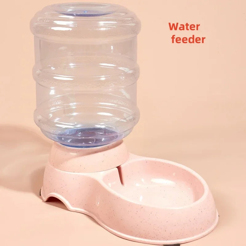 Pet Automatic Feeders Waterer Dog Cat Plastic Drinking Bowl Large Capacity Water Food Dispenser Dog Bowl Home Pets Accessories