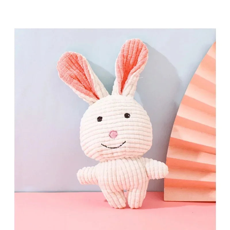 New Pet Toys Plush Dog Teeth Bite Resistant Toys Cute Animal Shape Lion Rabbit Squeaky Toy Dog Toys Interactive Dog Plush