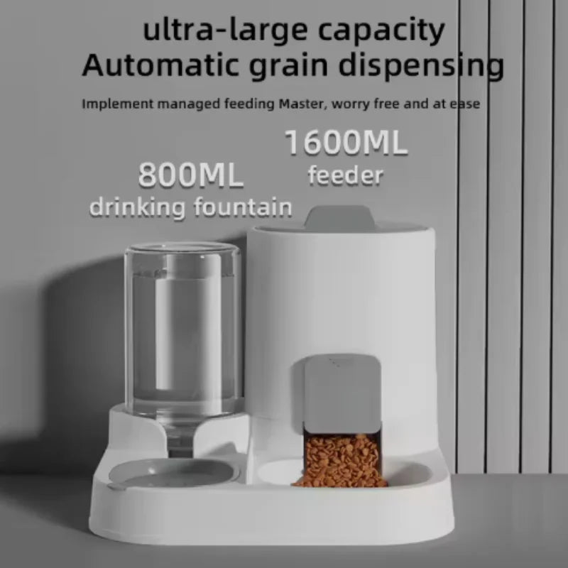 Two-in-One Cat Feeding Water Feeder Dog Bowl Smooth Food & Water Supply Pet Water Dispenser Cat Bowl Pet Supplies