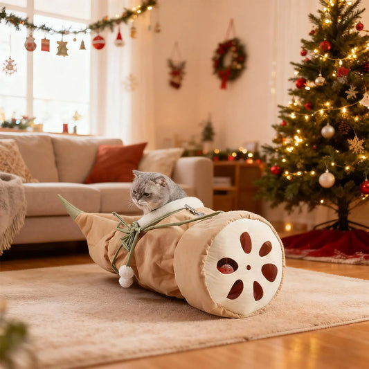 Tunnel For Cats Interactive Folding Cave Playground Tunnels With Ball For Cat Kittens Puppies Bunnies Christmas Outdoor Indoor