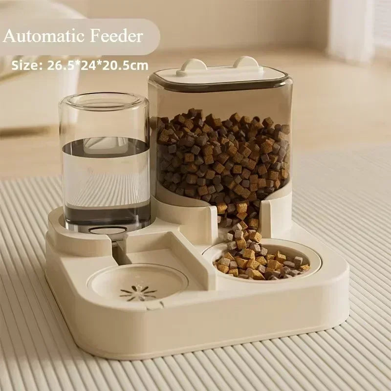 Automatic Pet Feeder And Water Food Dispenser 2 In 1 Gravity Pet Feeder And Water Dispenser Pet Bowl Basin Cat Dog Bowl