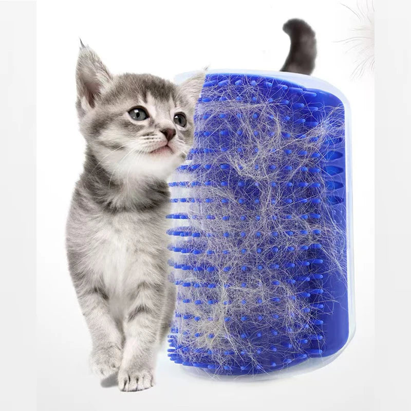 Cat Scratcher Massager Pet Hair Removal Massage Comb Kitten Wall Corner Self Cleaning Rubbing Grooming Brush Cats Accessories