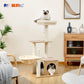 Modern Cat Tree for Indoor Cats Multi-Level Wood Cat Tower with Cozy Condo Hammock Sisal Scratching Posts Kitten House Cat Toys
