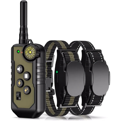 3300 Feet Pet Dog Training Collar IP67 Waterproof with Sound, Shock, Vibration, Functions LCD Color Digital Display Screen