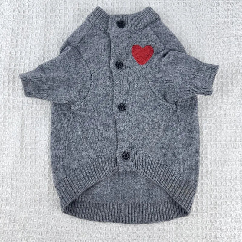 1PC Pet Clothing Spring and Autumn Dog warm Hoodie Love Sweater Suitable for Small and Medium sized Dogs cat pet