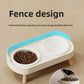 Double Pet Bowl No Spill Food Water Feeder with Stand Neck Support for Cats Dogs Anti Knock Anti Slip Elevated Design