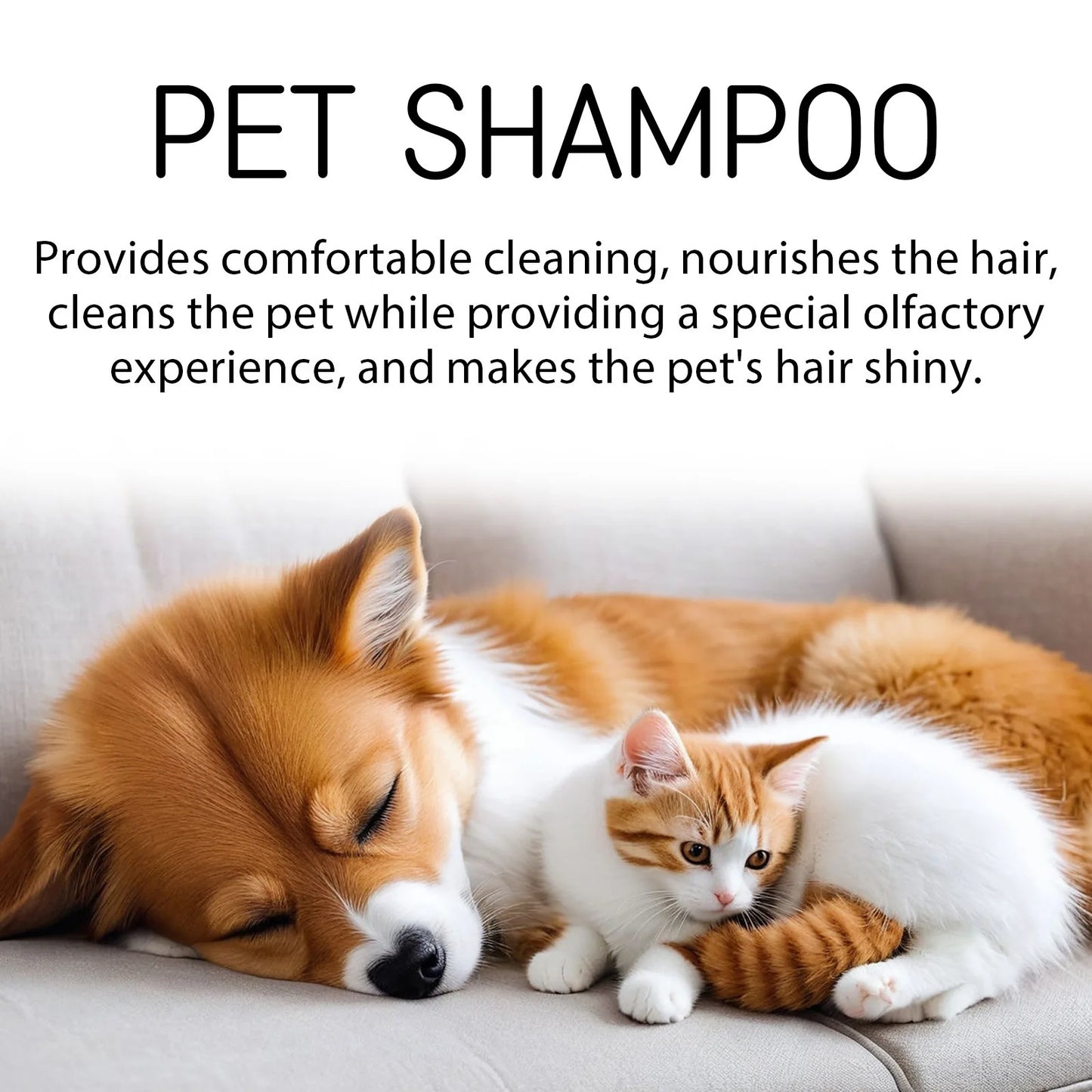 YEGBONG Dog Wash Shampoo: Flea & Mite Killer, Dirt Removal - Anti-Itch, Deodorizing & Moisturizing Formula for Softening Coat
