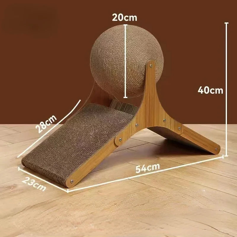 Cat Toys Scratching Board Wooden Cats Climbing Frame Vertical Scratch Resistant Cat Toy Rotating Sisal Rope Pet Cats Furnitures