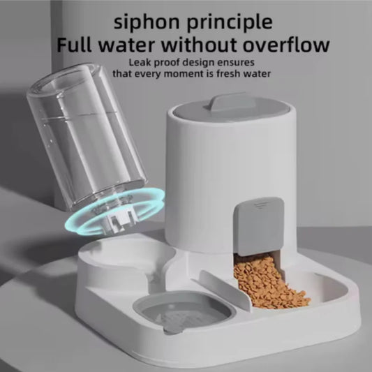 Two-in-One Cat Feeding Water Feeder Dog Bowl Smooth Food & Water Supply Pet Water Dispenser Cat Bowl Pet Supplies