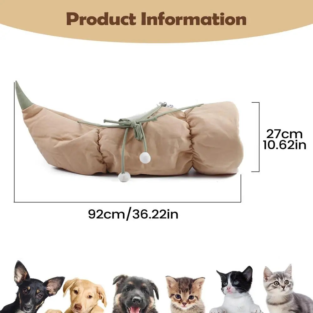 Tunnel For Cats Interactive Folding Cave Playground Tunnels With Ball For Cat Kittens Puppies Bunnies Christmas Outdoor Indoor
